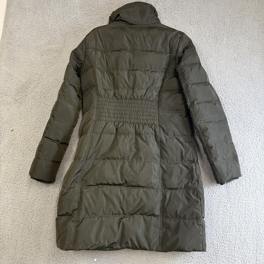 Michael Michael Kors Coat Womens Medium Green Down Puffer Quilted Zip Long‎ - Picture 2 of 16
